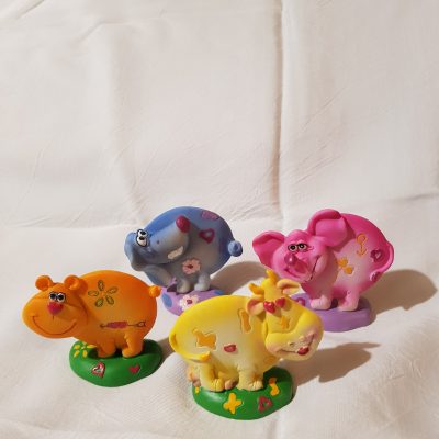 Animaletti Colorati in Ceramica 4 Colori Assortiti