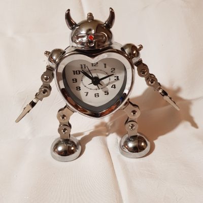Orologio in Metallo Robot 2 Snodabile Confezionato in Scaola Trasparente con Veletta, Confetti e Pergamena Personalizzata.