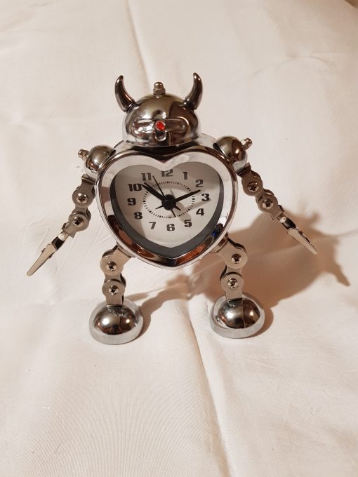 Orologio in Metallo Robot 2 Snodabile Confezionato in Scaola Trasparente con Veletta, Confetti e Pergamena Personalizzata.