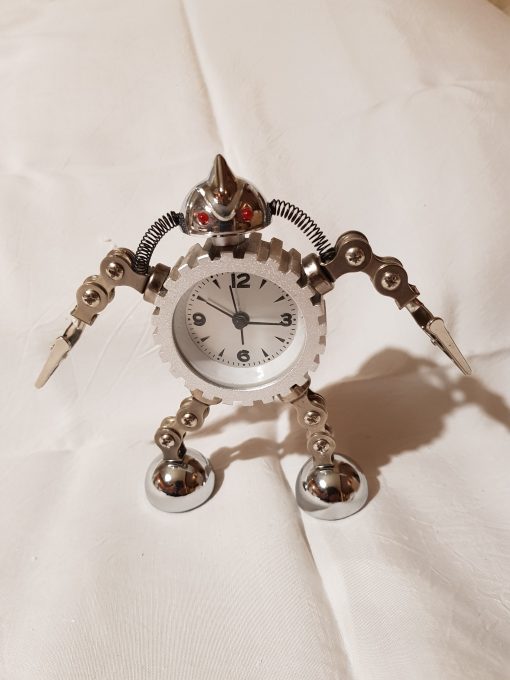 Orologio in Metallo Robot 1 Snodabile Confezionato in Scatola Trasparente con Veletta, Confetti e Pergamena Personalizzata.